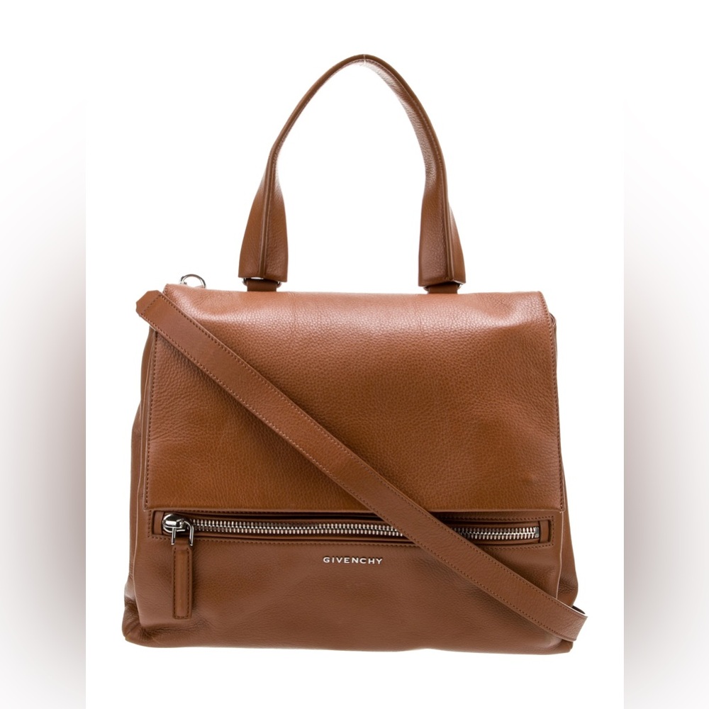 Givenchy Brown Leather Messenger Bag | Givenchy Pandora Pure Satchel